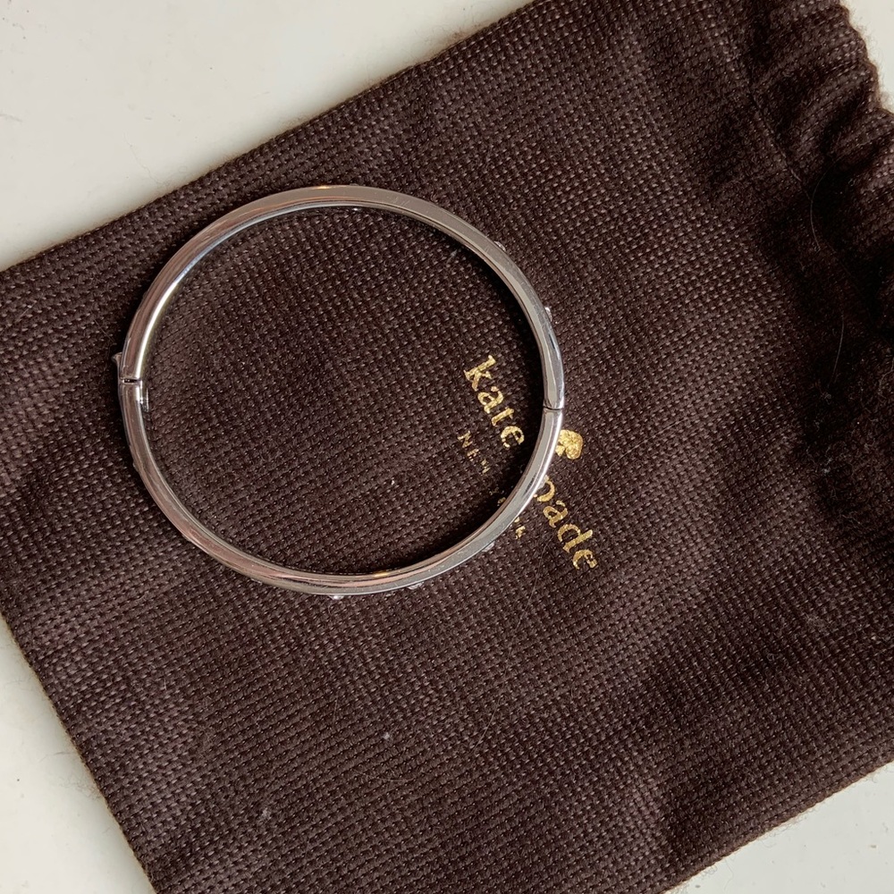 Kate Spade set in stone silver bracelet